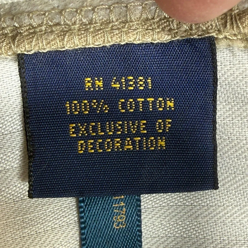 Polo Ralph Lauren Chino Shorts Mens 33 Tan Khaki Embroidered Pony Logo Twill